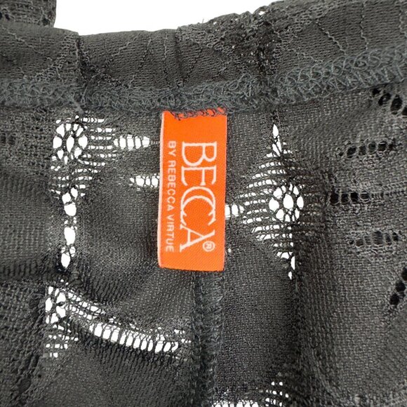 Becca Boho Beachy Floral Tone on Tone Crochet Lace Swim Coverup Pants Size O/S - Picture 4 of 5